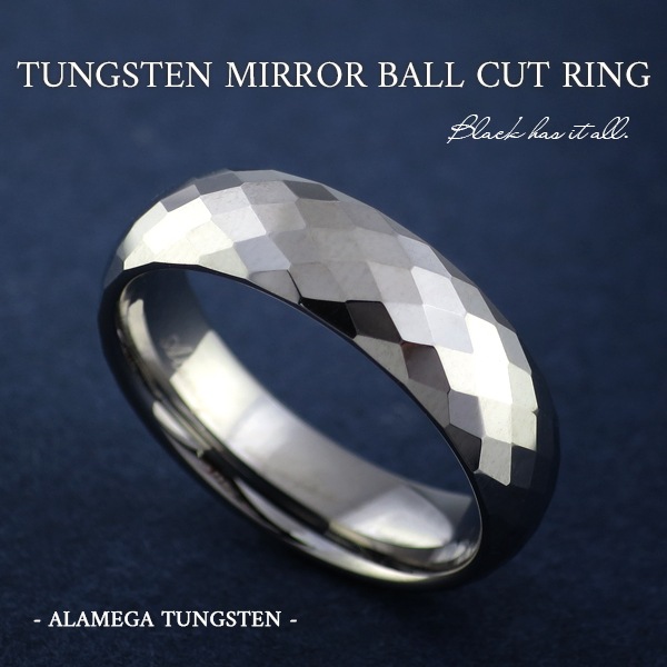 ミラーボールカットタングステンリング 9 23号 メンズ レディースリング 指輪