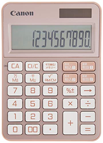 色：ピンク Canon カラフル電卓 抗菌仕様 KS-125WUC パールピンク（12桁/ミニ卓上サ