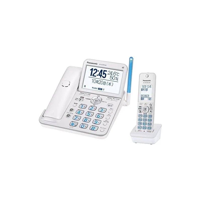 【即納】【優良 防犯 電話機 推奨品】 パナソニック コードレス電話機 VE-GD78DL-W (子機1台付き) 温度・湿度アラーム搭載 パールホワイト
