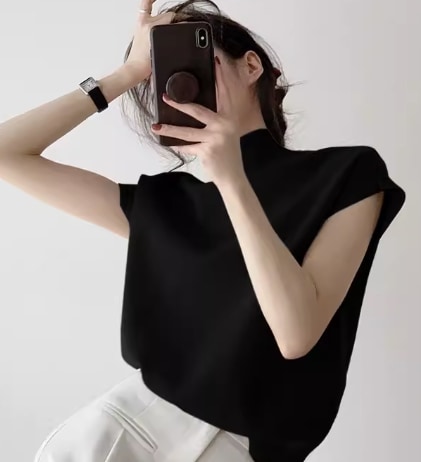 トップス デート モテアイテム カットソー 半袖 ハイネック コットン 大人可愛い きれいめ 上品 おしゃれ かっこいい 大人可愛い ラブリー キュート ガーリー クール モード系 セクシー