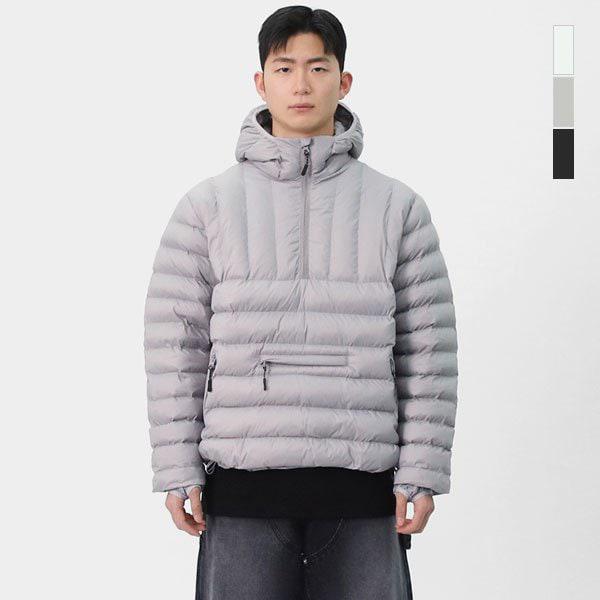 男性ダウンライクボリュームフードアノラック軽量パディングSXR048