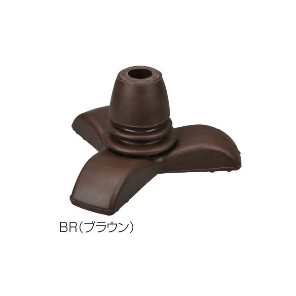 (業務用セット) RQステッキ専用3点式つえ先ゴム Mサイズ RQS-GM4-BR(×5セット)