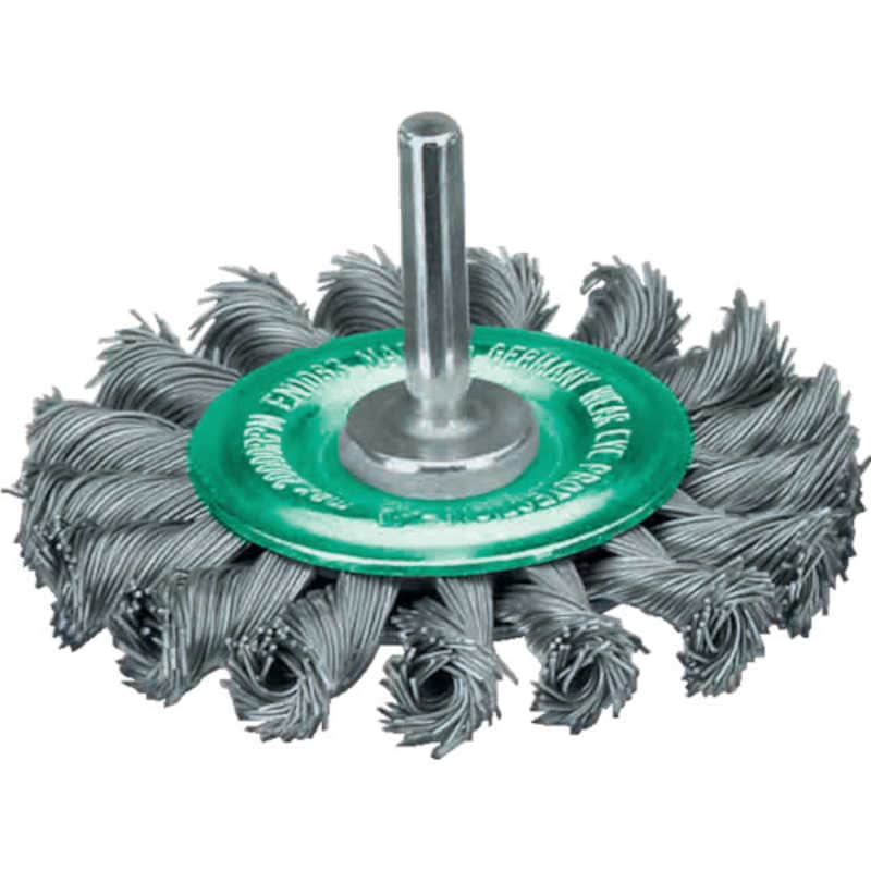 LESSMANN　軸付ホイルブラシ φ75 ステンレス線 0.5　417398