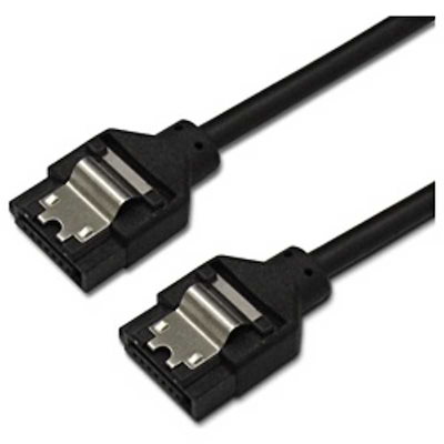 他サイト： アイネックス　ラッチ付 シリアルATAラウンドケーブル(30cm)　SATR‐3103BKの商品画像