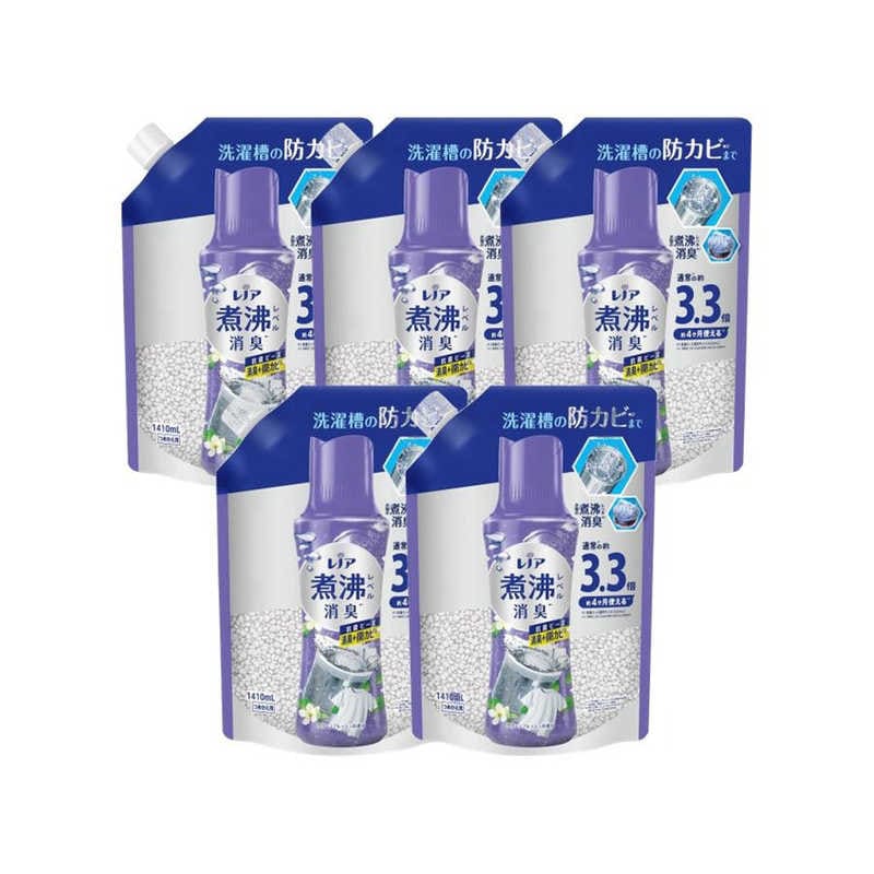 P＆G　(ケース販売) レノア 煮沸レベル 消臭抗菌ビーズ 洗濯槽の防カビ クリーンフレッシュの香り つめかえ用 超 特大 (1410ml×5個)