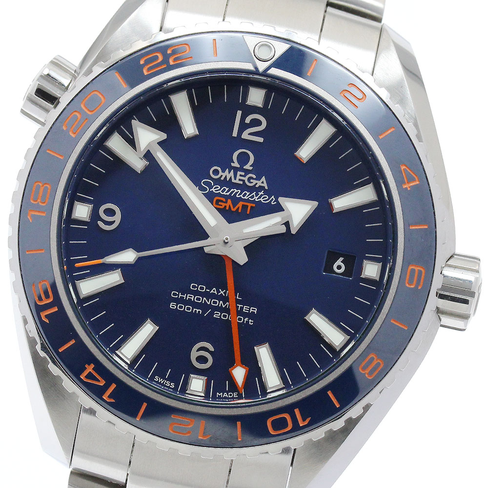 オメガ OMEGA 232.30.44.22.03.001 シーマスター プラネットオーシャン グッドプラネット GMT デイト 自動巻き メンズ 保証書付き_898798【中古】
