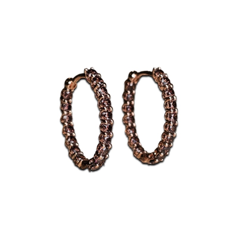 ダイヤモンド フープ ピアス イヤリング 