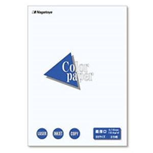 (業務用20セット)Nagatoya カラーペーパー/コピー用紙 B5/最厚口 25枚 両面印刷対応 ホワイト(白)