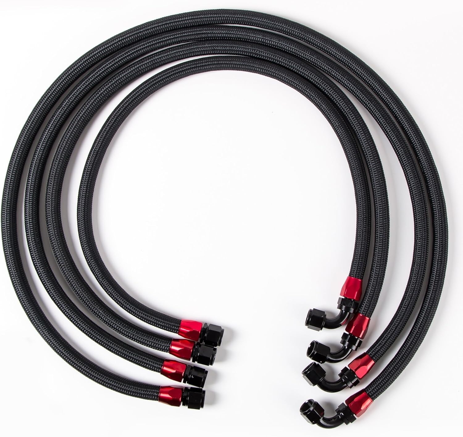 オイルクーラー用 ナイロンメッシュホース フィッティング付 1.0m/1.2m/1.4m/1.6m 耐久性