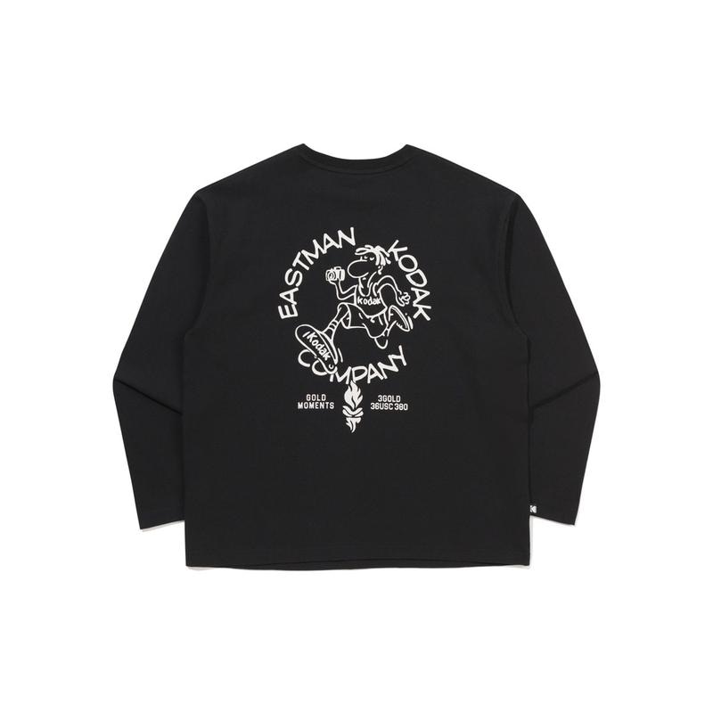 [公式]ゴールドモーメントグラフィック長袖Tシャツ BLACK