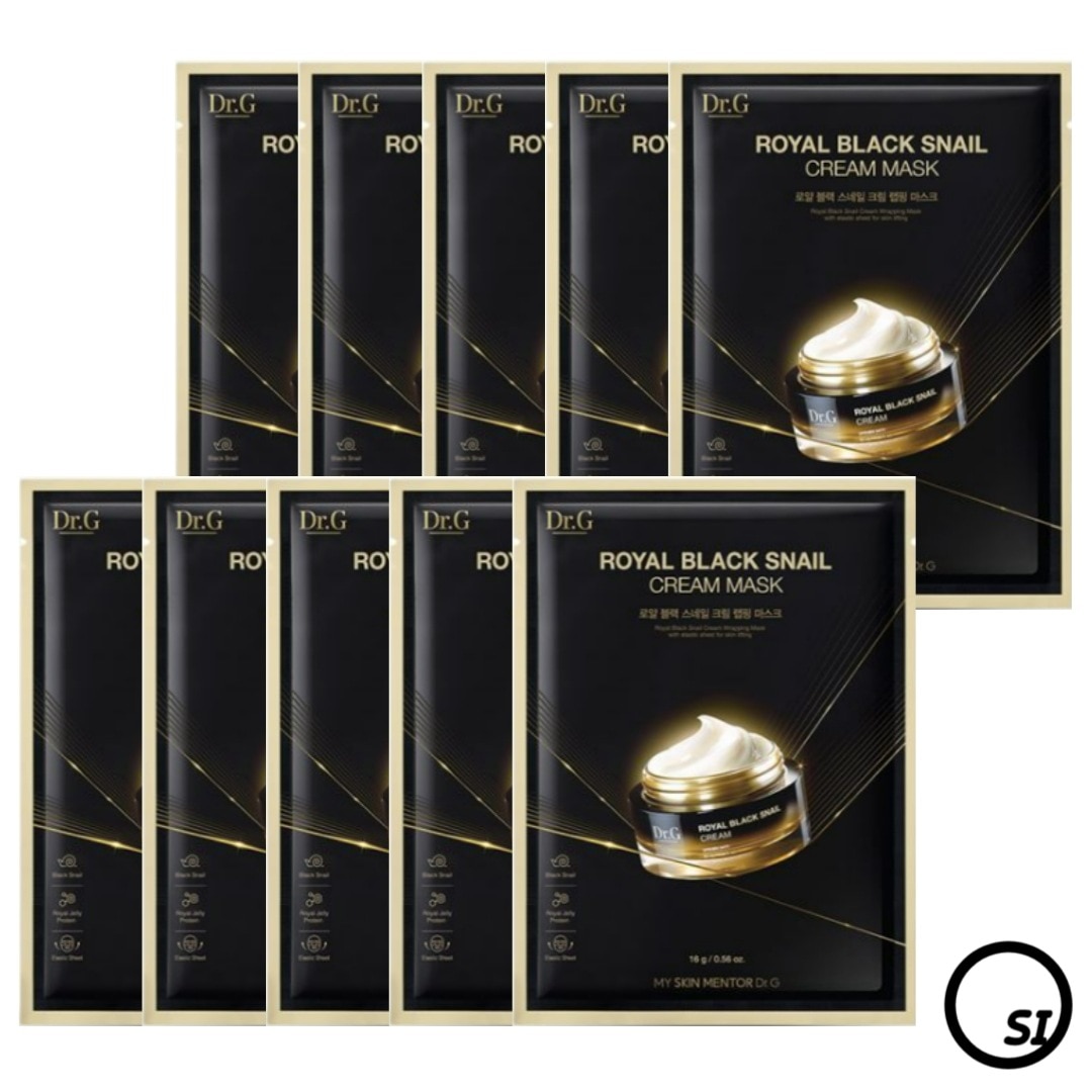 【5+5】ロイヤル ブラック スネイル クリーム マスク 10枚