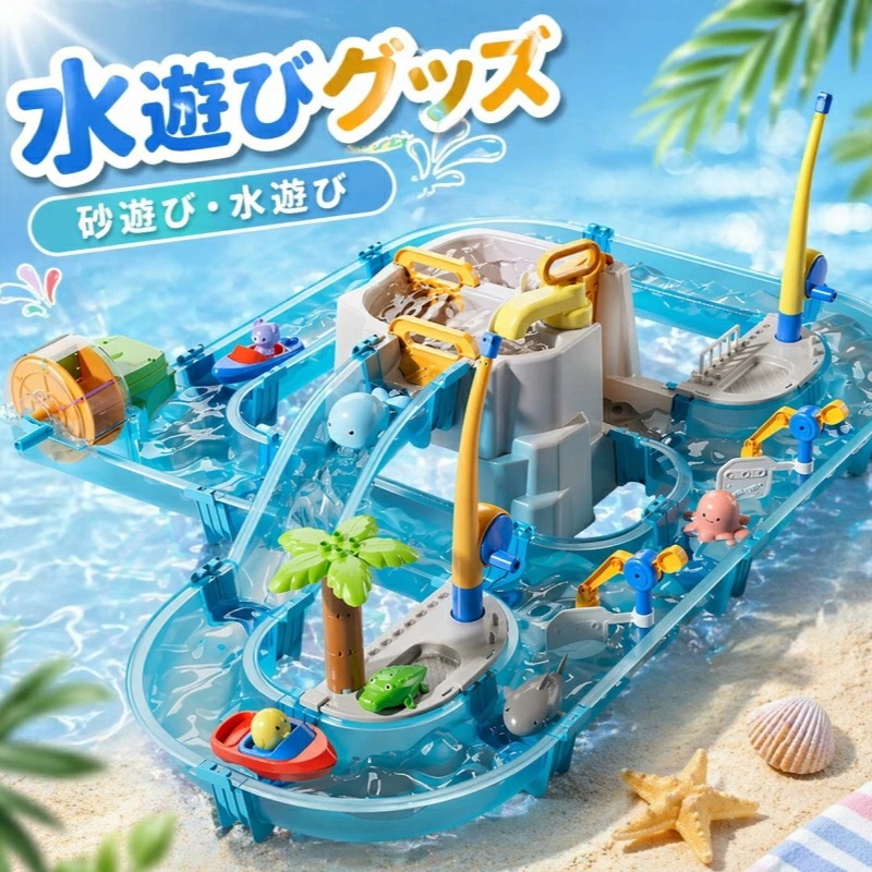 【新型 子供向け水遊びグッズ】ウォーターテーブル 砂遊び水遊びおもちゃ 子供向け 水遊びテーブル 型 室内遊具 砂場 プレイセット 2WAY 多玩具付きで創造力を刺激 簡単組み立て 室内外両用 知育