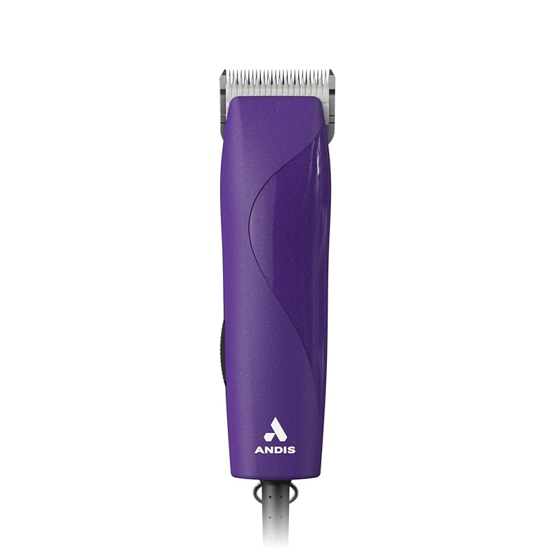 Andis 24820 EasyClip プロフェッショナルアニマル 取り外し可能なセラミックブレードクリッパーキット パープル