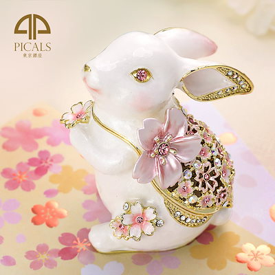 Qoo10] 東京銀座PICALS 【正規品】 月うさぎ ジュエリー ボック