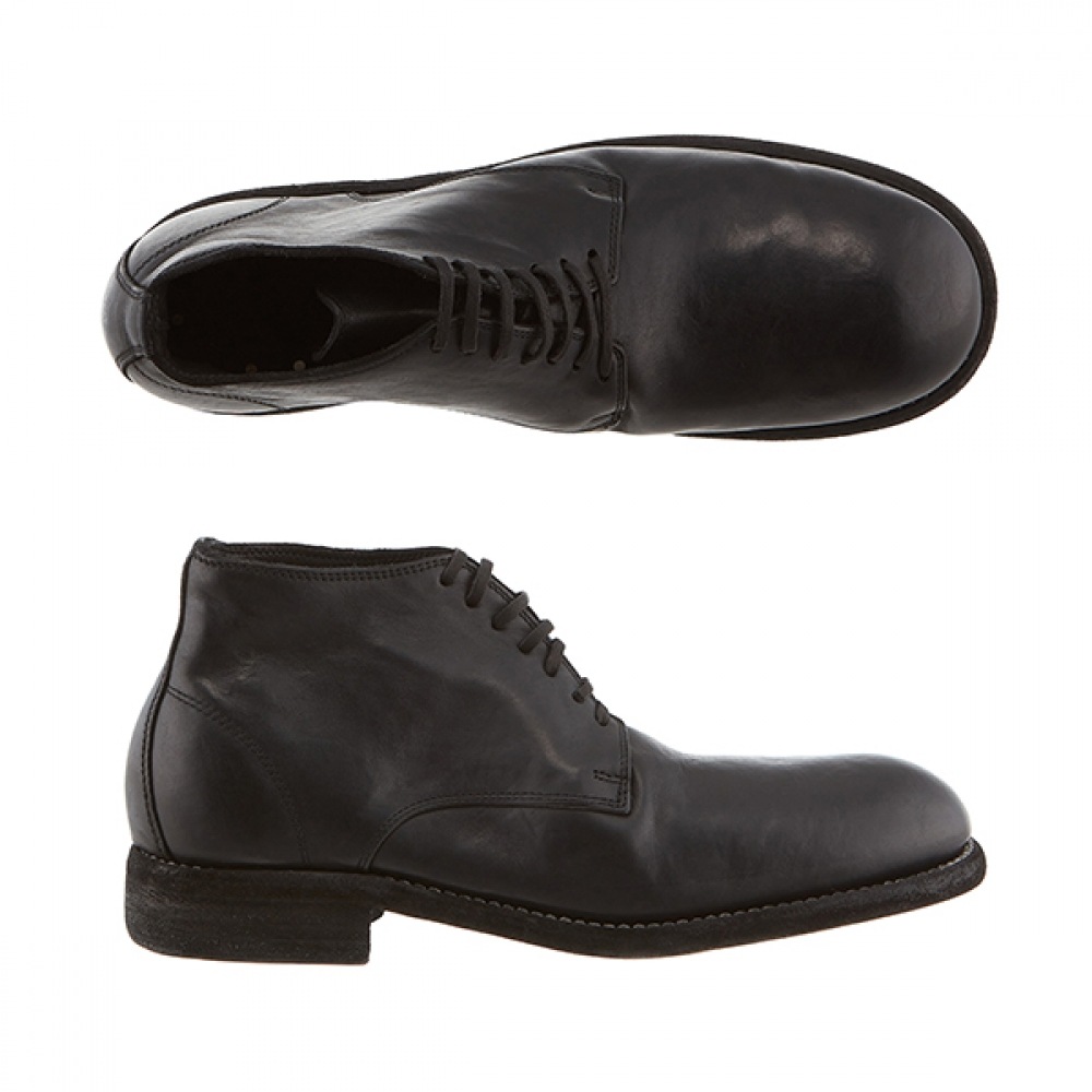 GUIDI アンクルブーツ ソフトホースフルグレインレザー 994X BLKT
