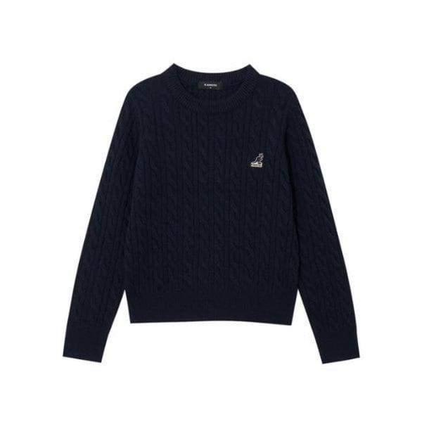 長袖Tシャツ CQK KRFW-KN19100NV ウーマンズ ラウンドネック プルオーバー 1910 ネイビー