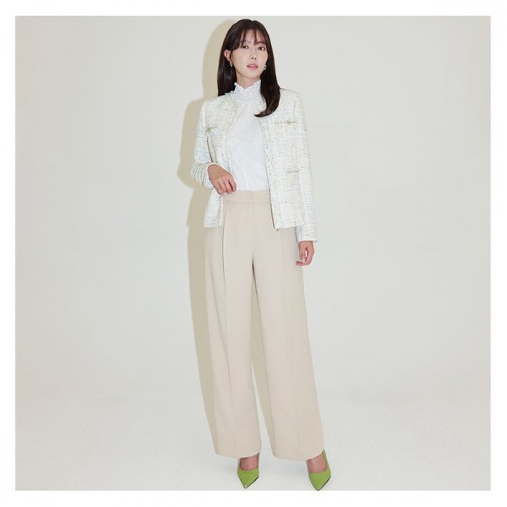 [ベスティヴェリ] ピンタックディテールワイドスラックス（BGPAC1209）
