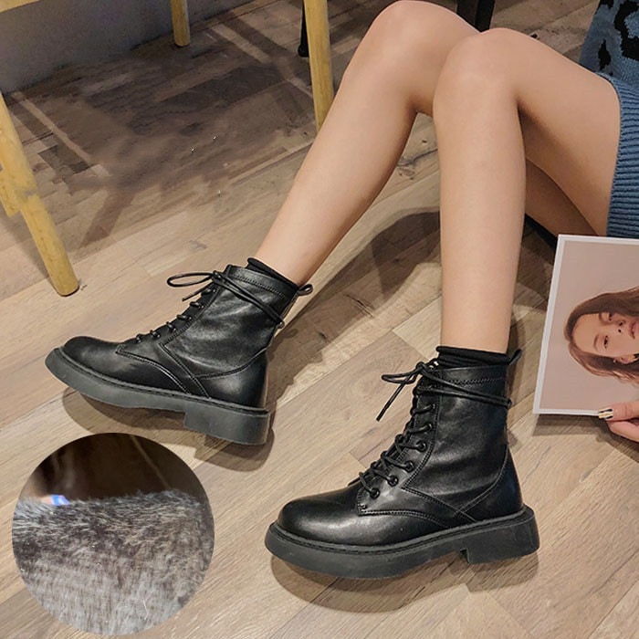 裏起毛 ショートブーツ レディース 裏起毛ブーツ ショートブーツ レースアップ レザーブーツ