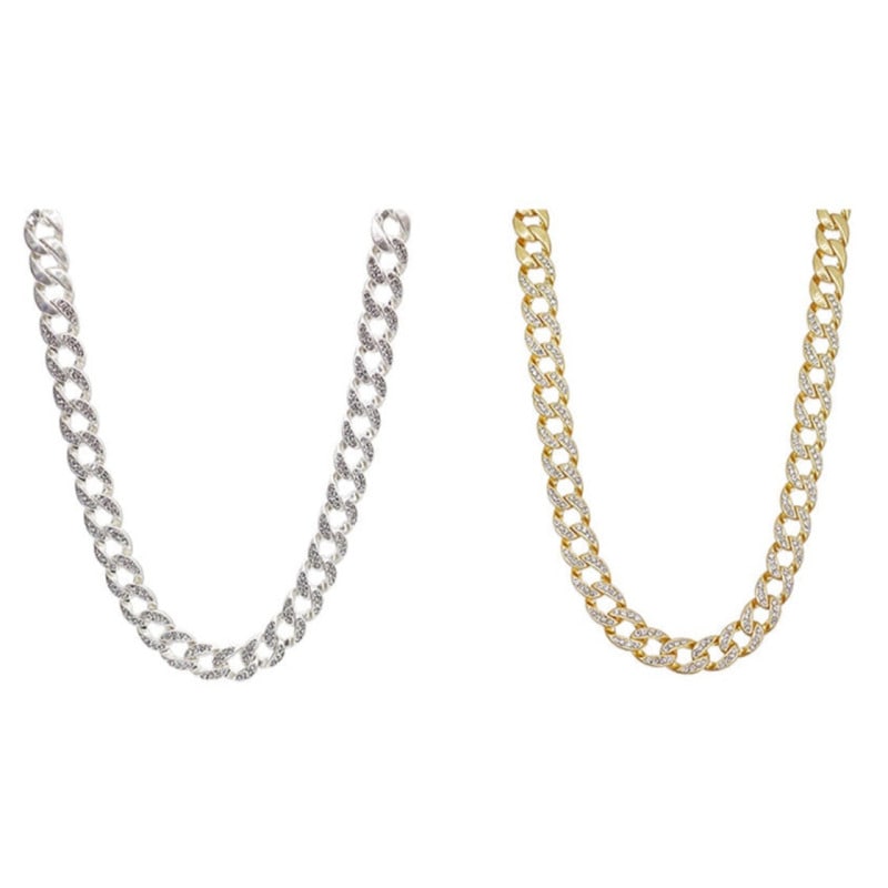 BLACK PURPLE /BTS着用/ Vintage Cubic Chain Necklace