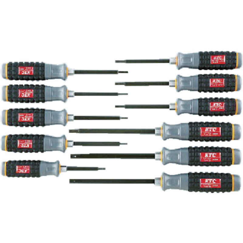 KTC　樹脂柄T型いじり止めトルクスドライバセット[11本組]　TD1TH11