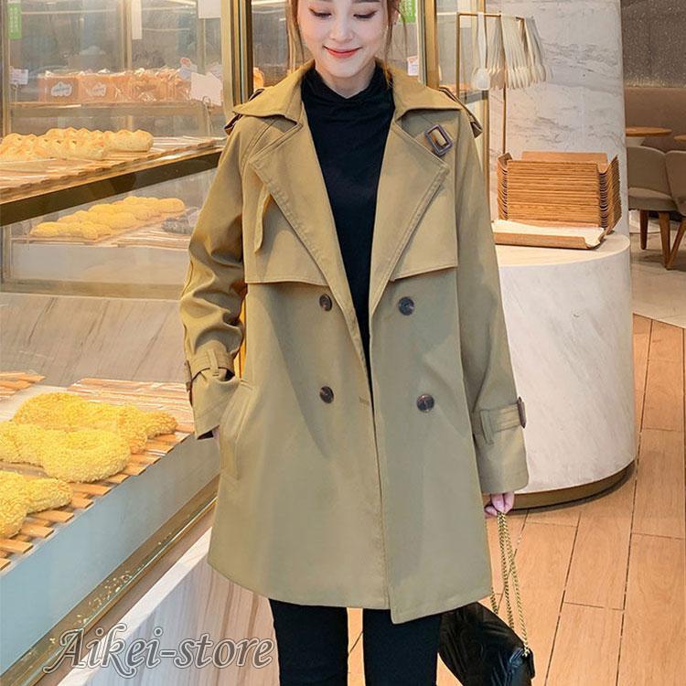レディースコート　チェスターコート　女性　スプリングコート　トレンチコート　ミドル丈 春夏秋　ジャケット　アウター　通勤