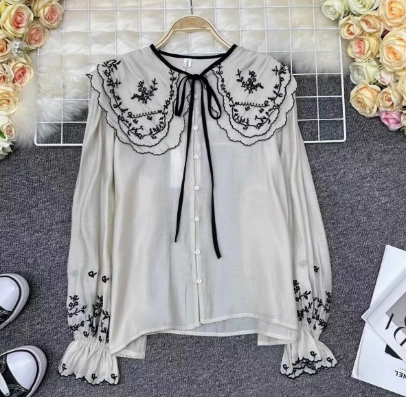 レディース トップス ブラウス かわいい 大人可愛い きれいめ シンプル カジュアル 上品 おしゃれ かっこいい レトロ アジアン エスニック エキゾチック こなれ感 ラフ メンズライク マニッシュ