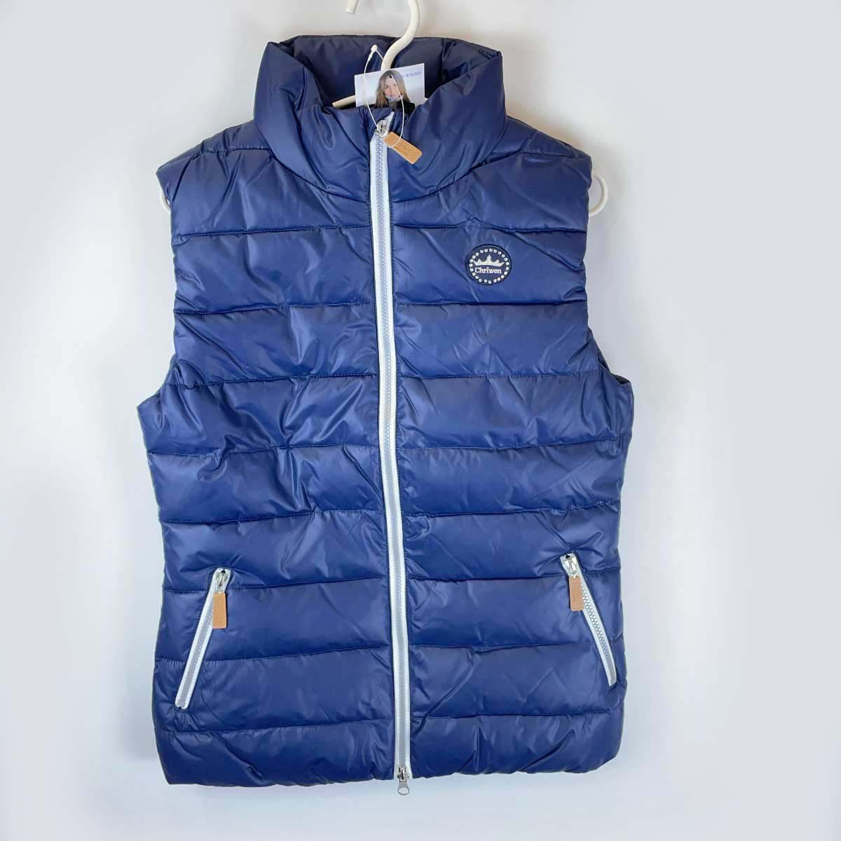 【中古・未使用品】Chriwen クリューベン Yuki ベスト M ネイビー CW-1920 レディース 乗馬 馬術