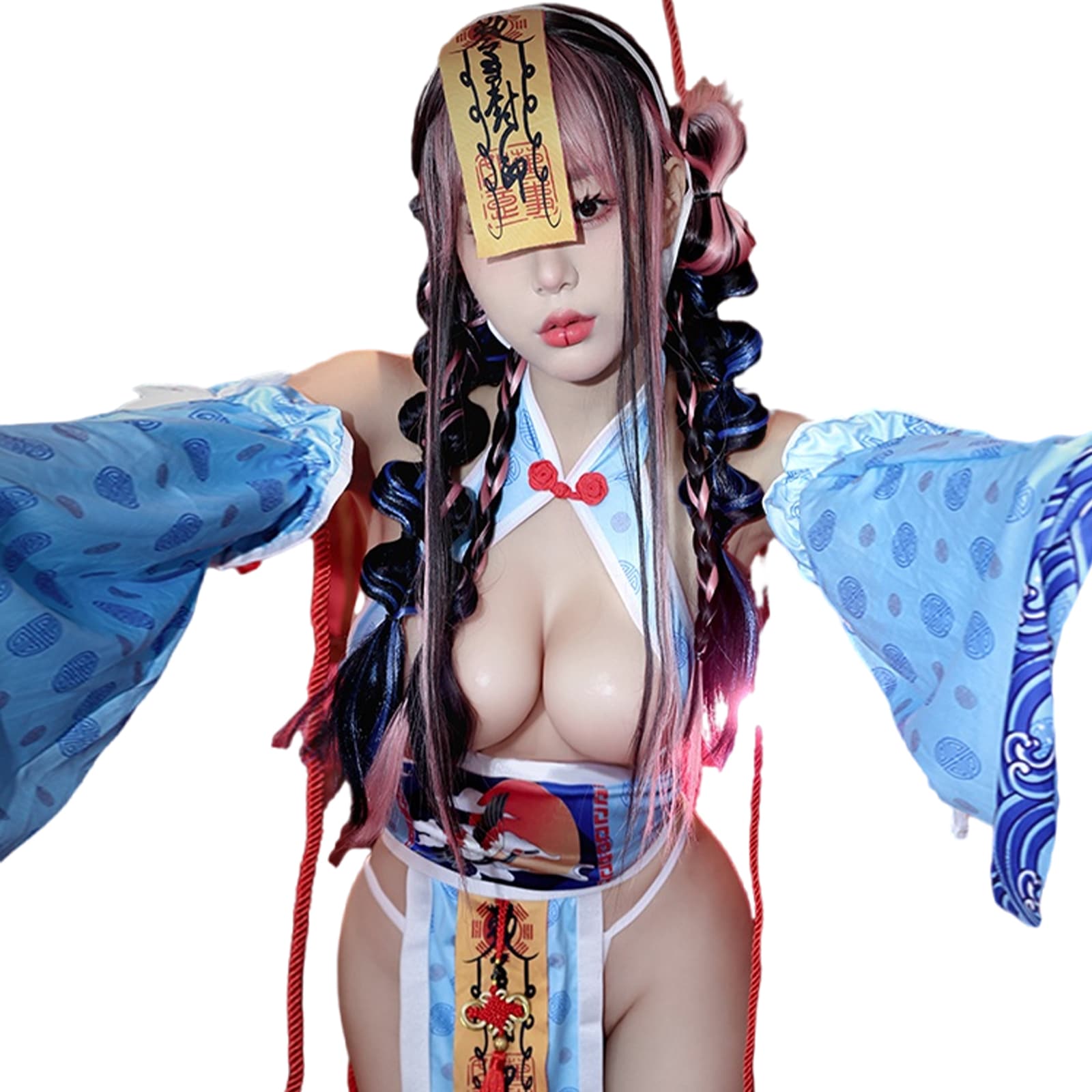 SENMHS キョンシー コスプレ 仮装 中国 ゾンビ ホラー セクシー チャイナ ランジェリーコスチューム 下着 小悪魔 コスプレ