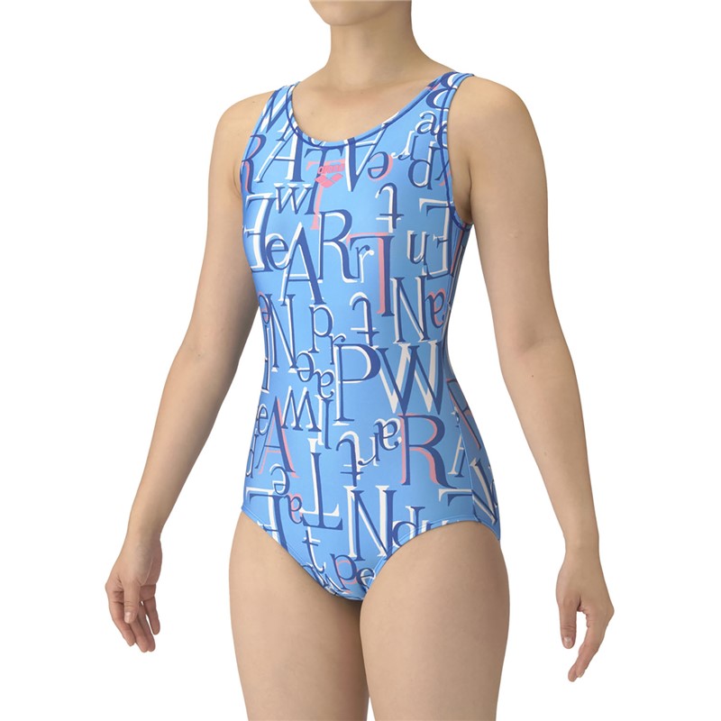 フイツトネスワンピース 水泳水着W フィット (as5fwf21l-blpk)