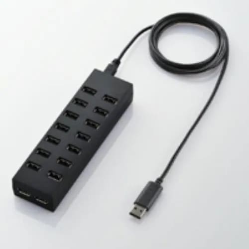 エレコム U2H-Z16SBK セルフパワー専用USBハブ 16ポート ブラック