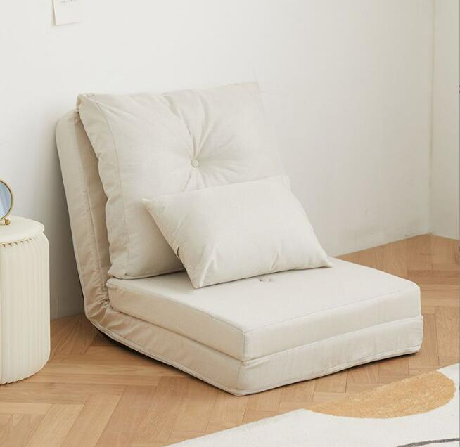 ソファーベッド 折りたたみ 寝室 シングル ダブル兼用 バルコニー 多機能　座椅子オリジナル　和式座椅子綿麻生地　ベッドソファー