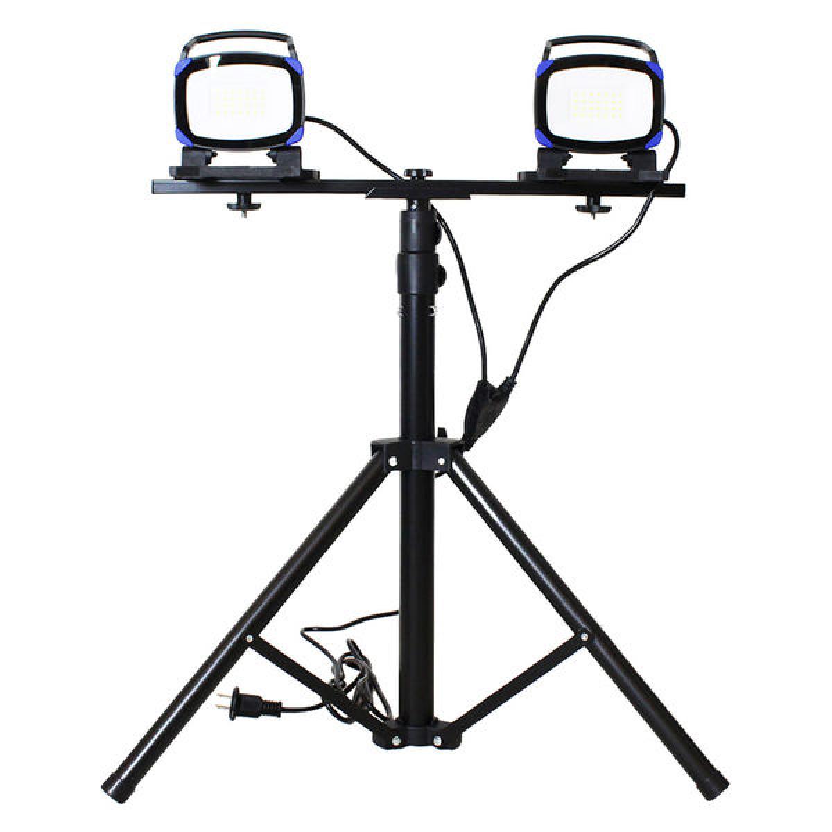 長輝LITETEC LED ワークライト 2灯 三脚セット WL-2400×2SET 作業灯 作業 ライト 最大値4800lm 投光器 7,206円