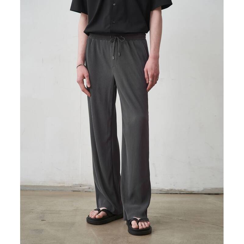 DRAW FIT ワイドバンディングプリーツパンツ [D.GREY] DFPT1206DGY 372575