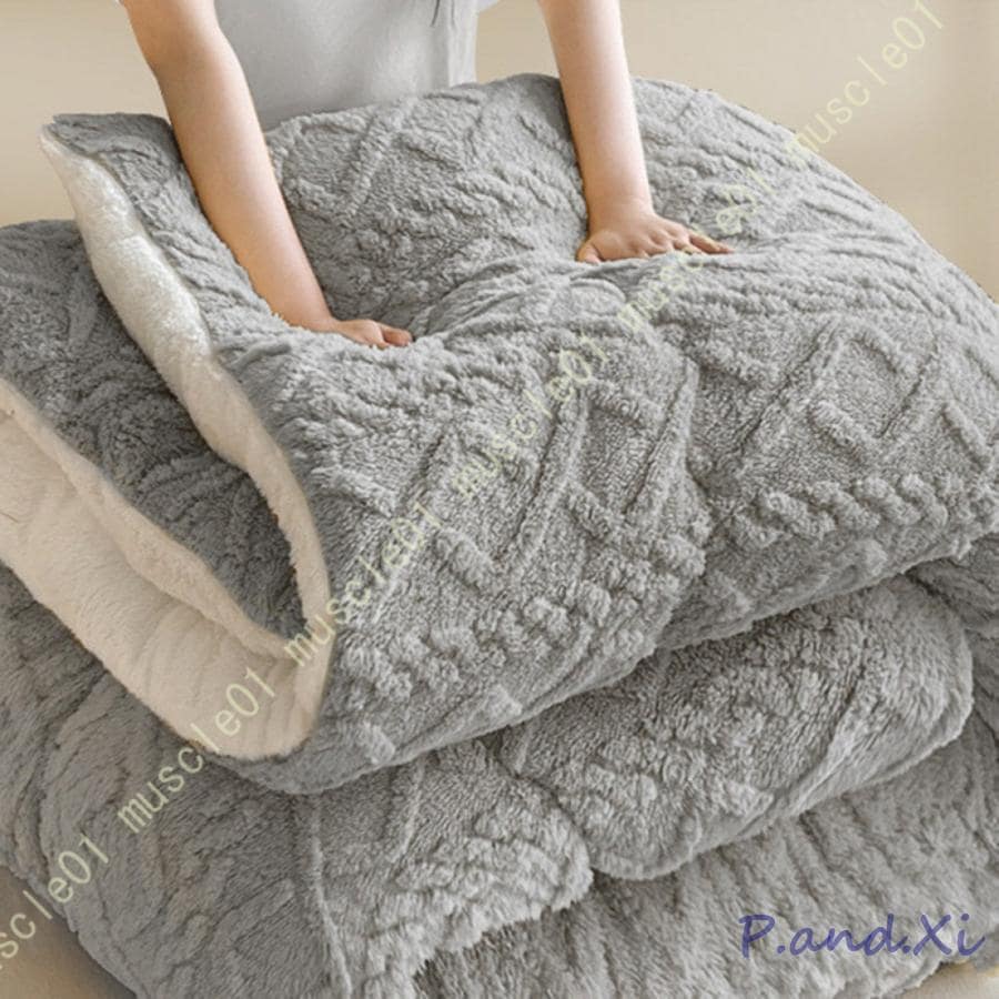 掛け布団 毛布布団 冬 シングル ダブル シープボア調 毛布布団 中綿入り マイクロファイバー フランネル あったか ボア布団 ボリューム ふわふわ 起毛素材