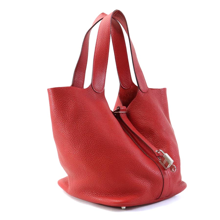 エルメス HERMES ハンドバッグ ピコタンロックGM トリヨンクレマンス ルージュカザック レディース a0494