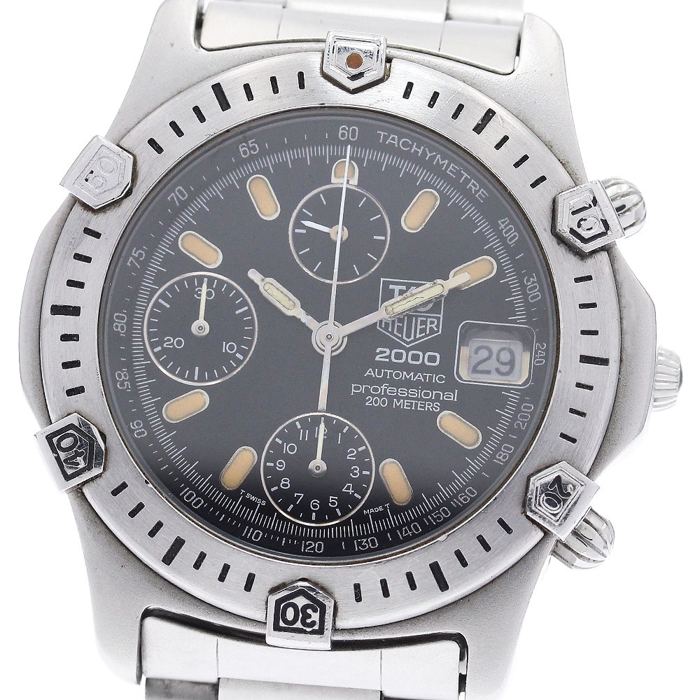 タグホイヤー TAG HEUER 169.306 2000シリーズ クロノグラフ 自動巻き メンズ 保証書付き_942789【中古】