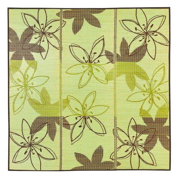 81833915 い草センターラグ(裏貼り) フェアリー 230×330 ブラウン メーカー直送