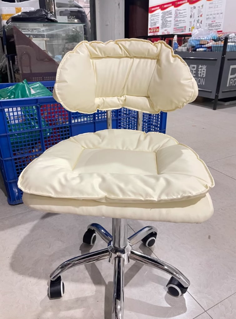 背もたれ椅子カウンターチェアビューティーショップネイルショップ美容リムーバブルクッション38x42cm低騒音