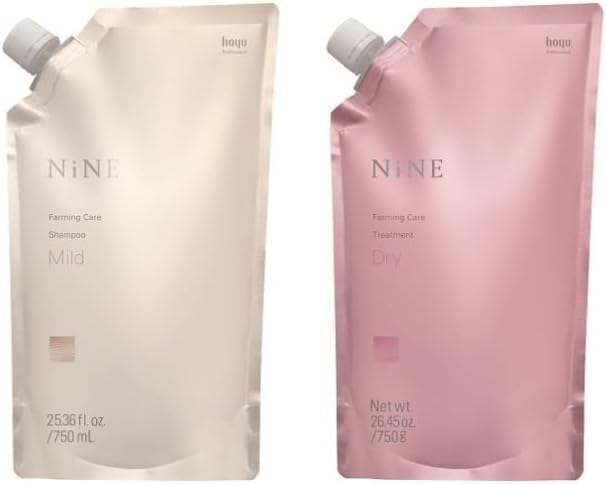 ホーユー ナイン ファーミング ケアシャンプー 750ml トリートメント ドライ 750g レフィル 詰替用 4,294円