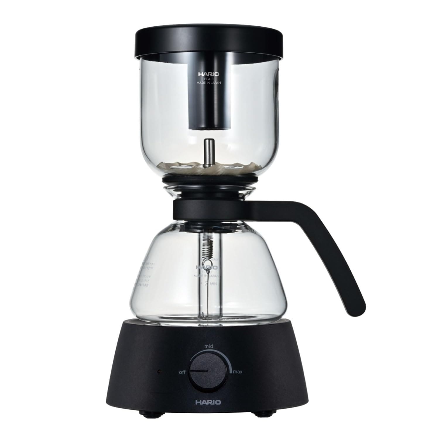 HARIO Electric Coffee Syphon 3杯用 実用容量360mL ブラック 電気式 サイフォン コンパクト HARIO Glass ECA-3-B