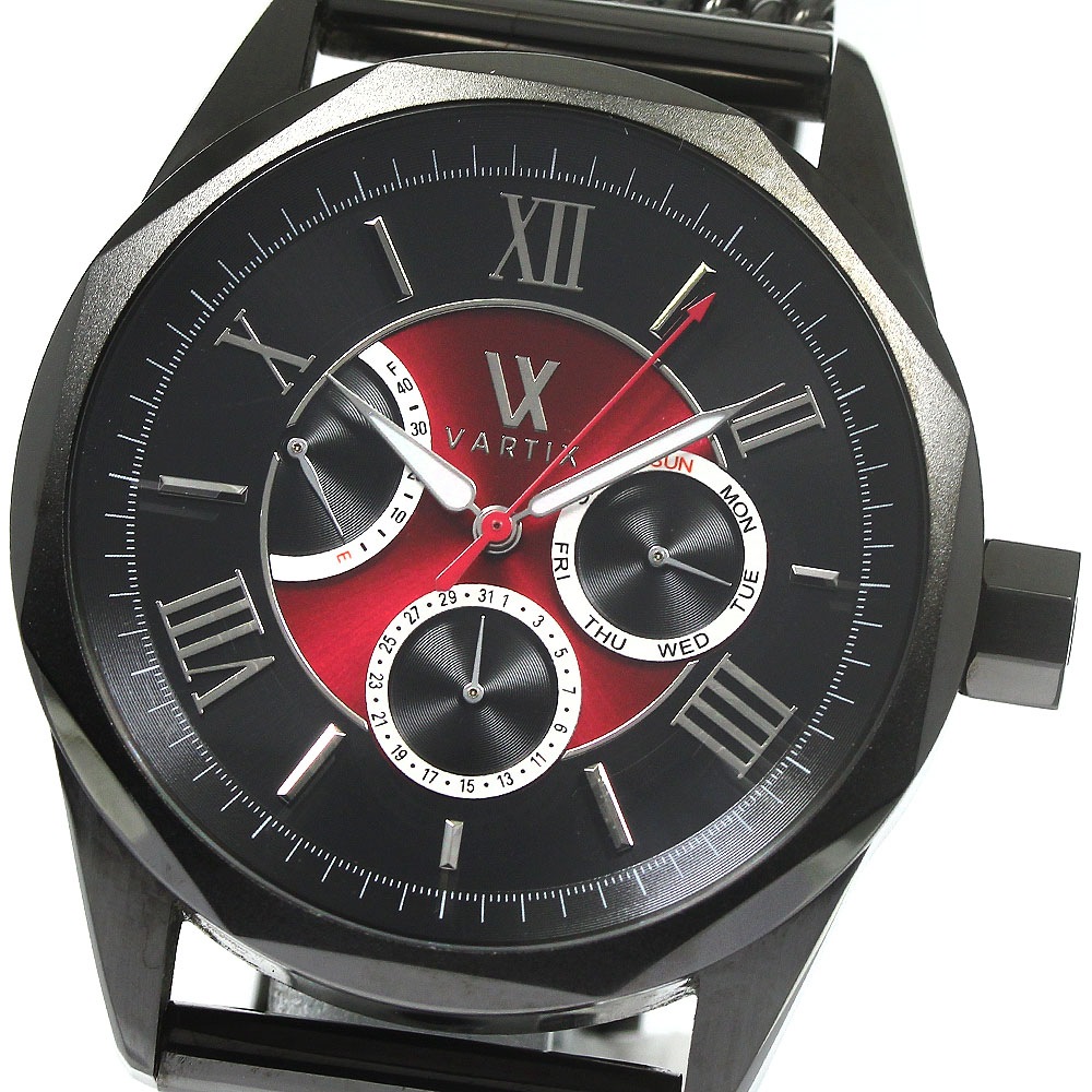 ヴァティックス VARTIX PR02B ALIVE デイデイト パワーリザーブ 自動巻き メンズ 内箱保証書付き_774208【中古】