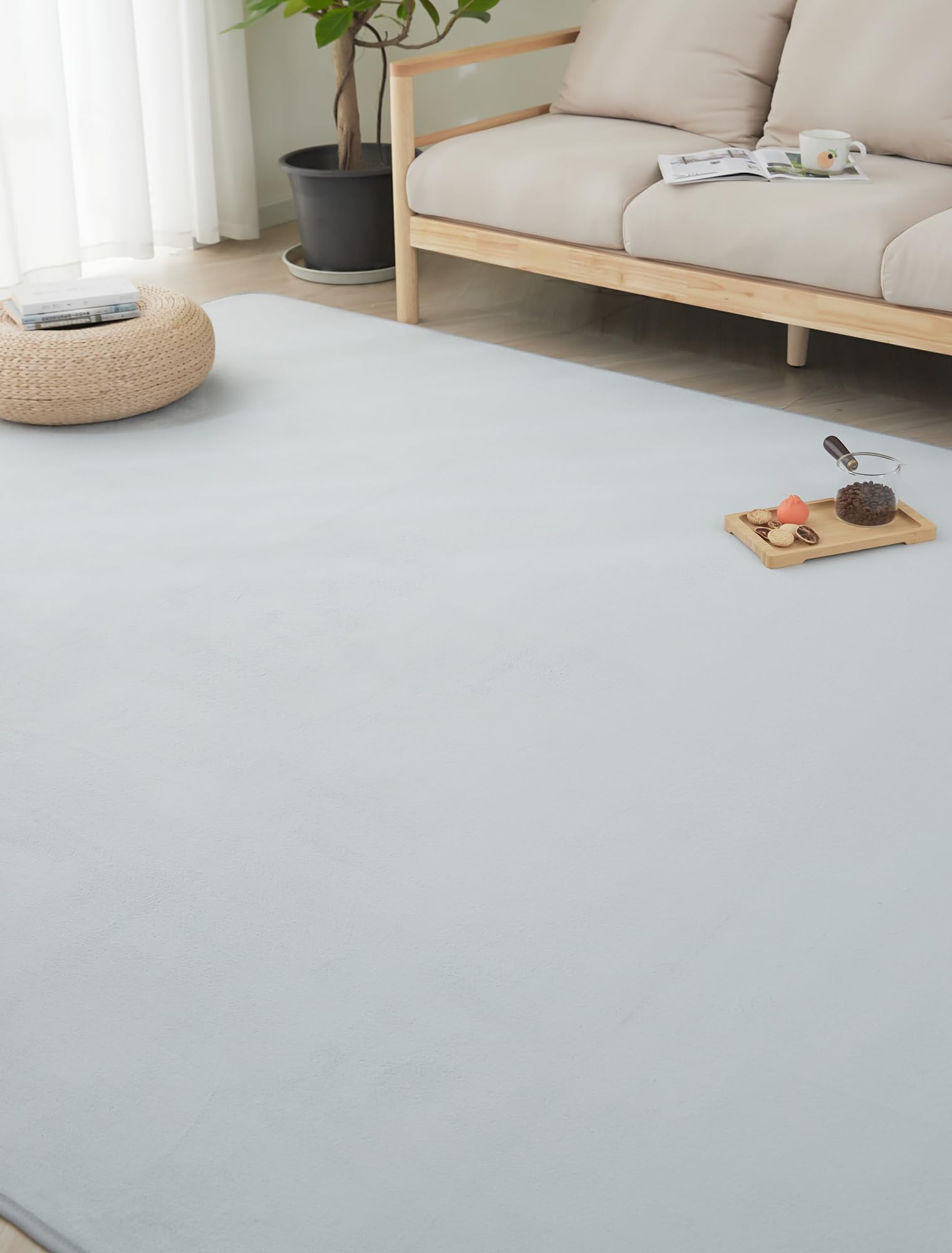 ＨＡＲＵＭＩＮ カーペット ラグ ラグマット 洗える 200×250cm 約3畳 絨毯 北欧 おしゃれ 抗菌 防臭 滑り止め オールシーズン 床暖房 ホットカーペット対応 床保護マット グレー