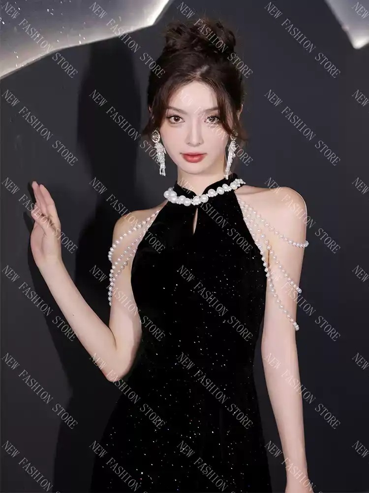 イブニングドレス女子新型学生の日成人式芸考ワンピース-77