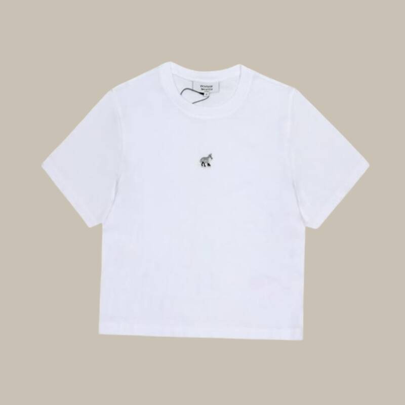 メゾンキツネ OW00104KJ0008 P100 ベビーフォックスパッチ レディース半袖Tシャツ