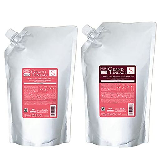 【セット】 ミルボン MILBON グランドリンケージ シルキーリュクス 1800サイズセット (シャンプー 1800mL + トリートメント 1800g) さらさら(軟毛向け) シャンプー トリート