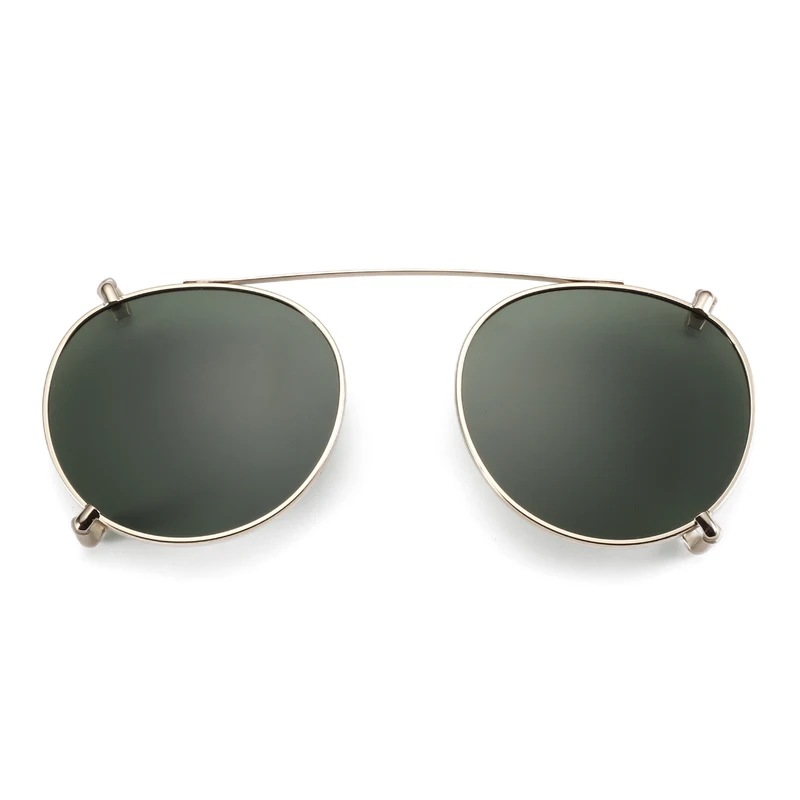 Zenottic-スチームパンクスタイルサングラス男性と女性サークル青色光ガラスは偏光クリップ2023 G-GOLD 01BLACK-SIL CLIP