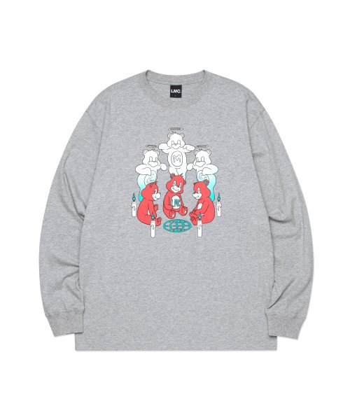 LMC AROUND THREE BEARS LONG SLV TEE HEATHER GRAY
