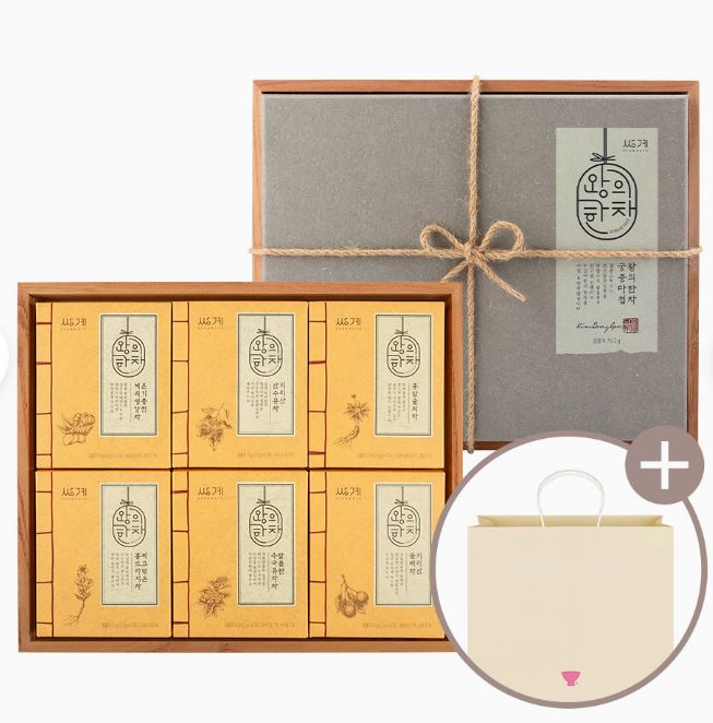 王様の韓茶 [全6種 79.2g 36ea] 韓国名品お茶ギフトセット(+紙袋付き) / 韓国百貨店入店の伝統茶 7,546円