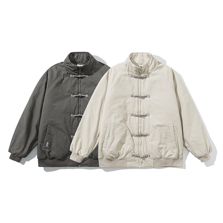 早い者勝ち コート 中綿ジャケット 気質 詰め襟 厚手ジャケット 綿服 あったかグッズ 中国風 ゆったりする 保温