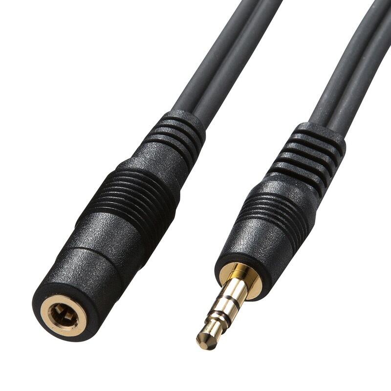 （まとめ買い）オーディオ延長ケーブル 5m ブラック KM-A3-50K2 [x3]